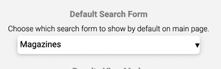 Preferred Search Form Setting