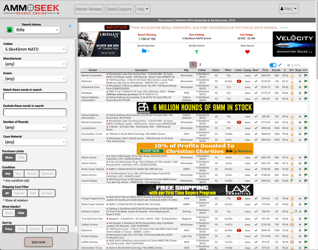 New AmmoSeek Major Release Find ammo, guns, mags, and reloading