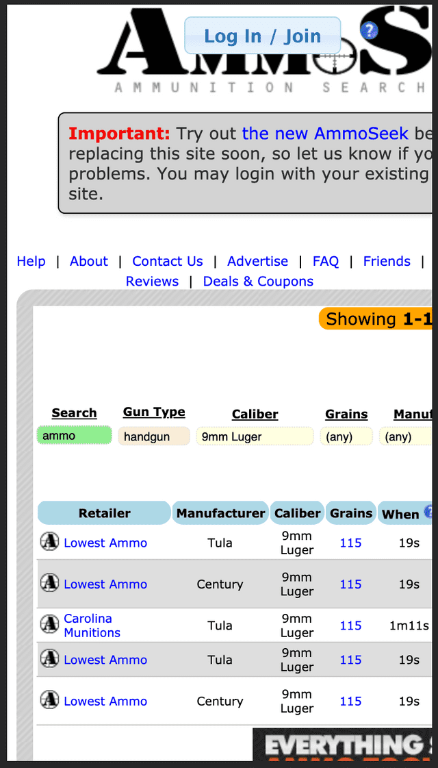 AmmoSeek Changed, What the F**K! Why? Find ammo, guns, mags, and