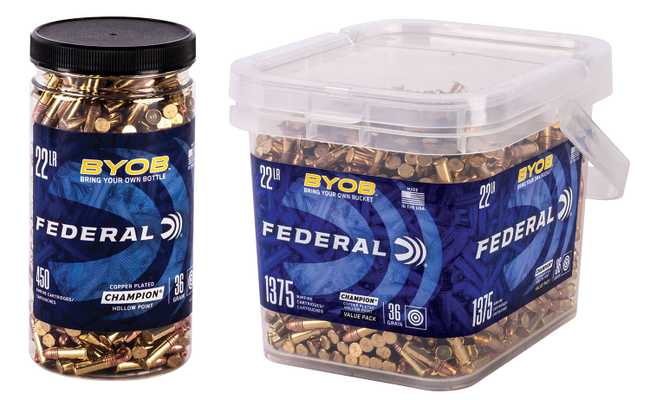 22LR Ammo for the Range in Buckets and Bottles from Federal Image